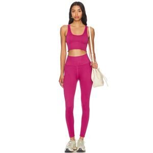 SPIRITUAL GANGSTER Love Sculpt Leggings in Pink Ribbed Size Medium